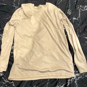 Medium, Long Sleeve, Dri-Fit, Cream